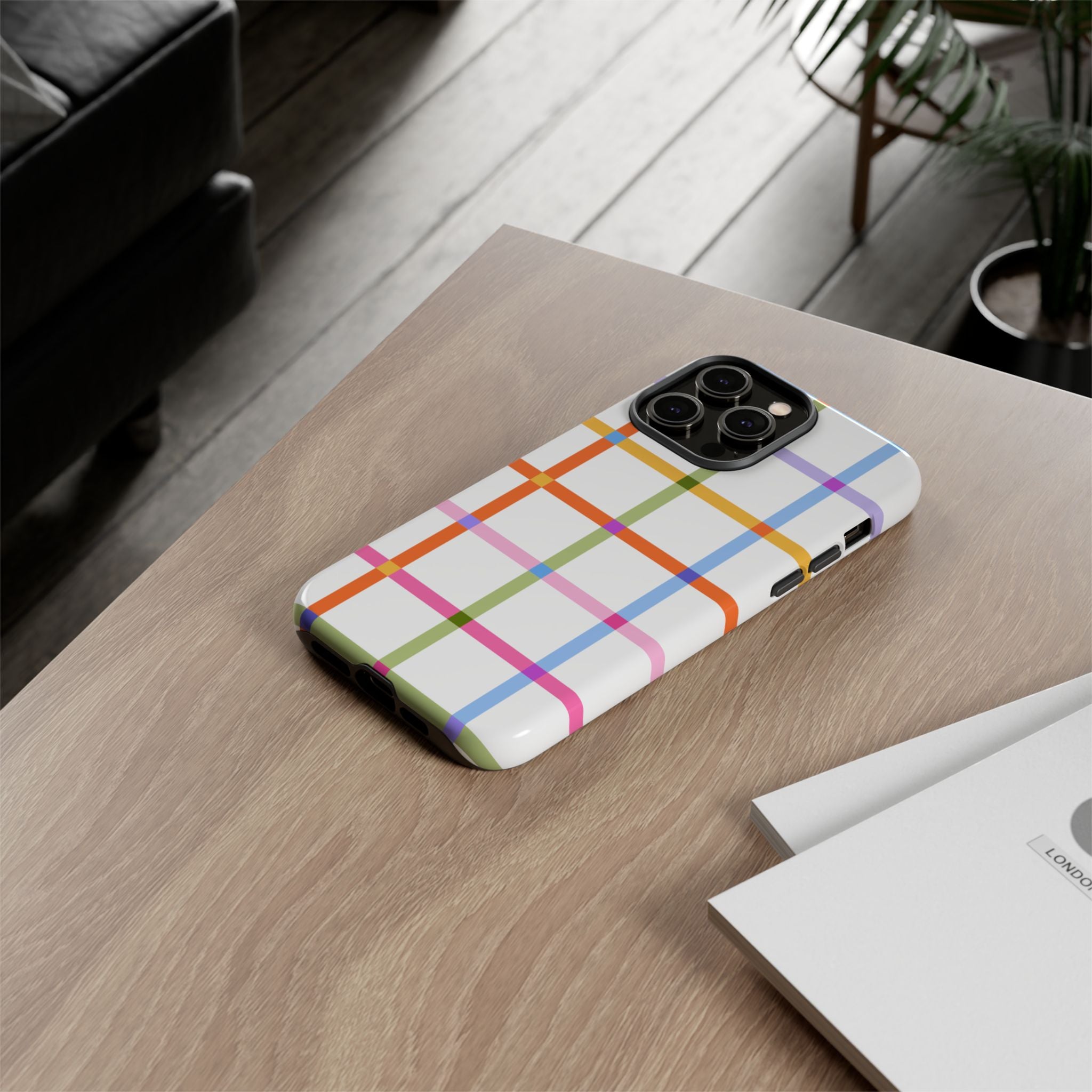 Colorful Plaid Tough Phone Case