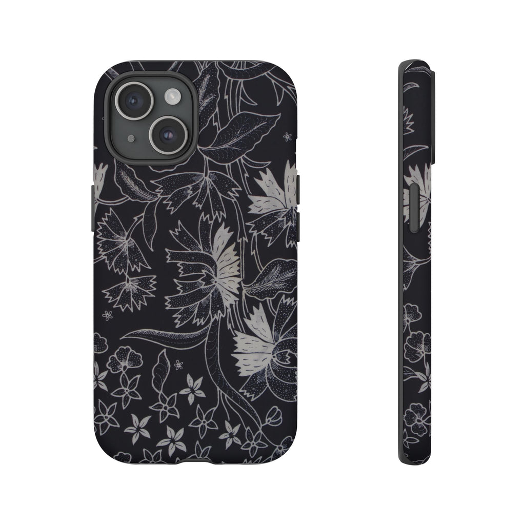 Floral Black Botanical Phone Cover