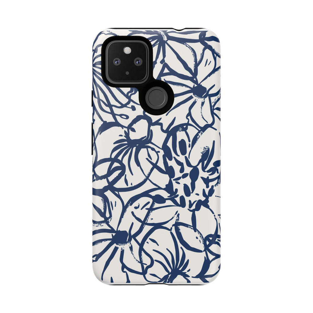 Navy Floral Phone Case