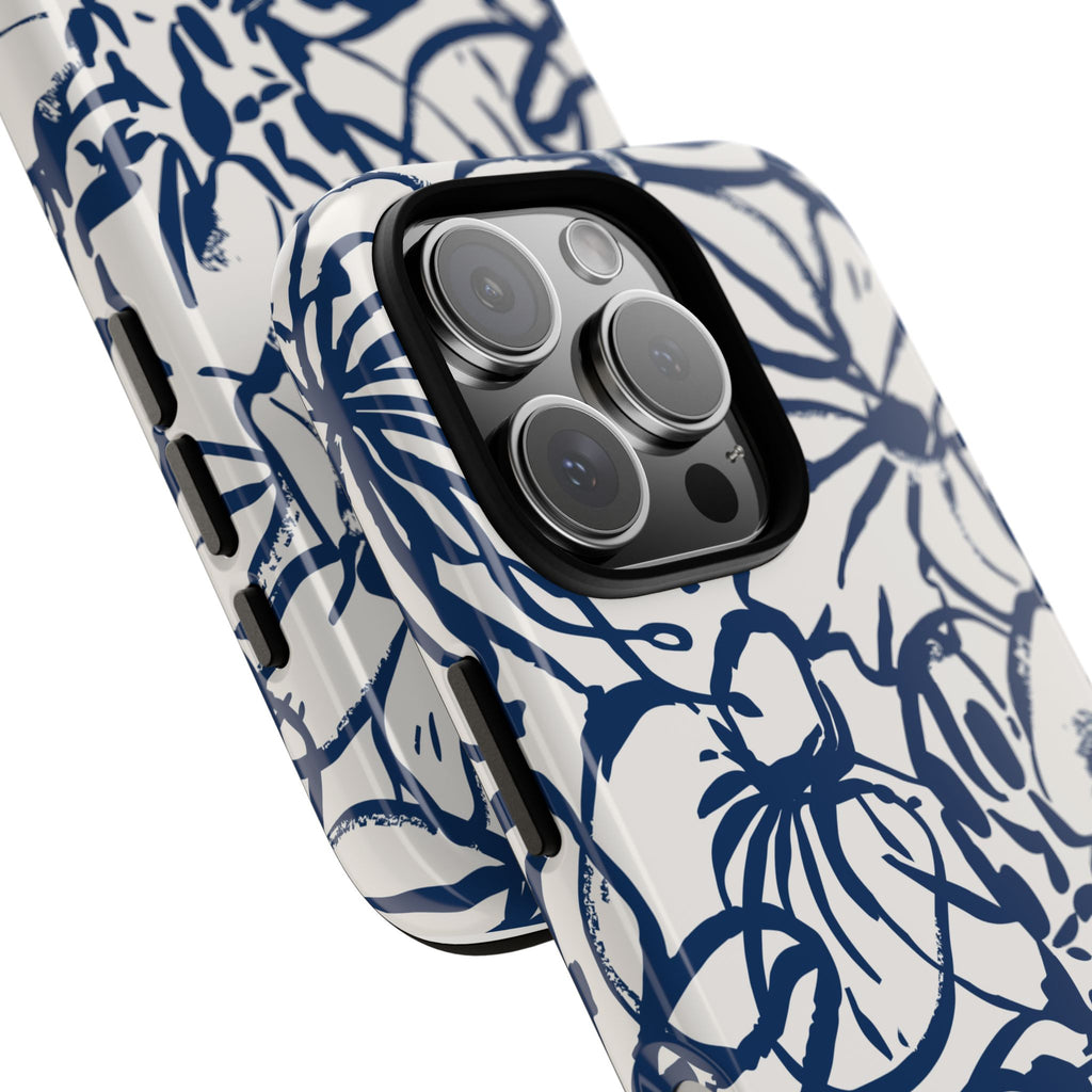 Navy Floral Phone Case