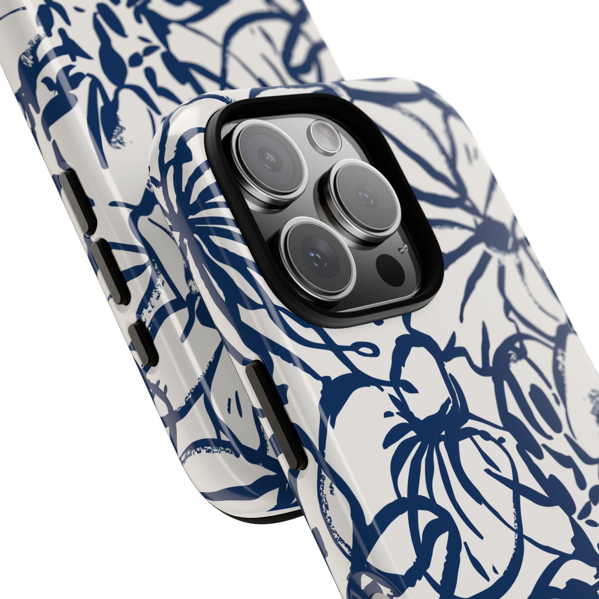 Navy Floral Phone Case