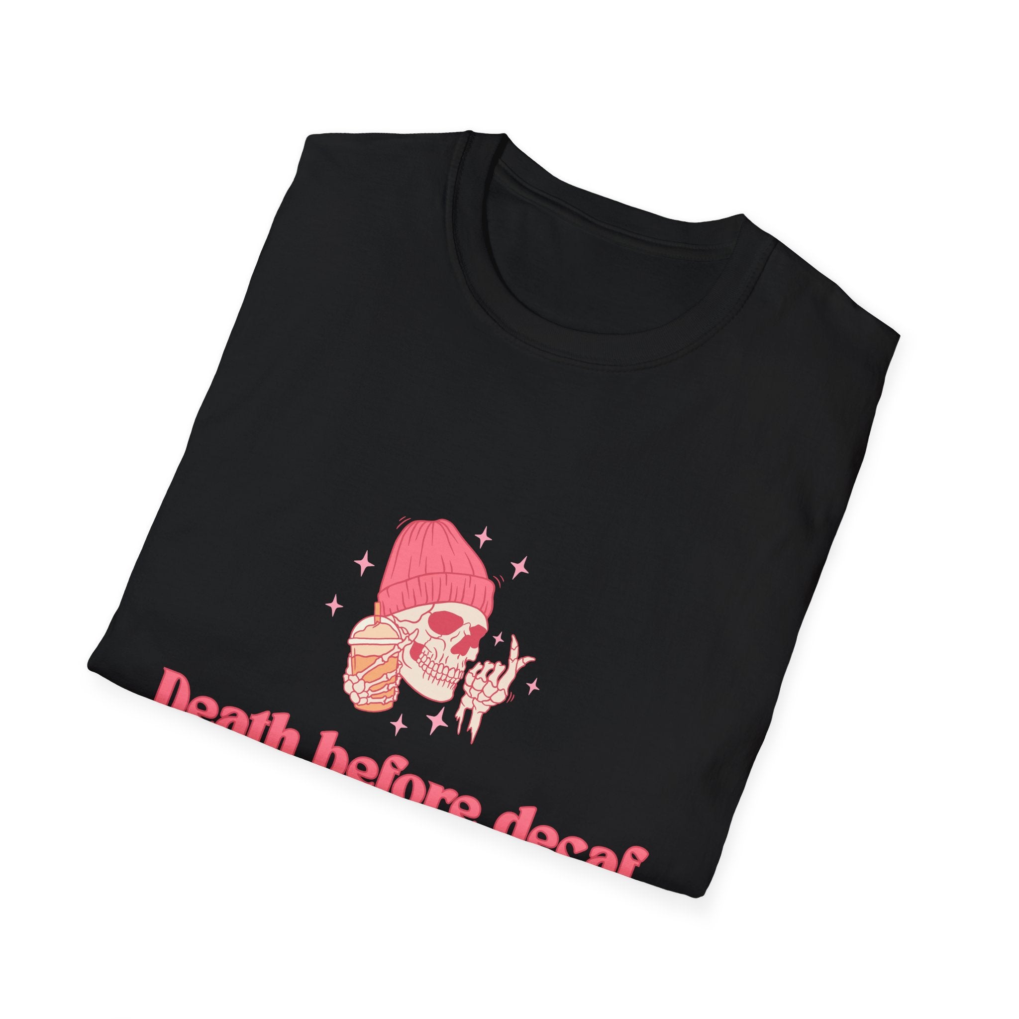 Death Before Decaf Graphic T-Shirt