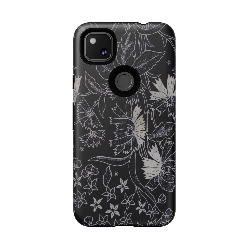 Floral Black Botanical Phone Cover