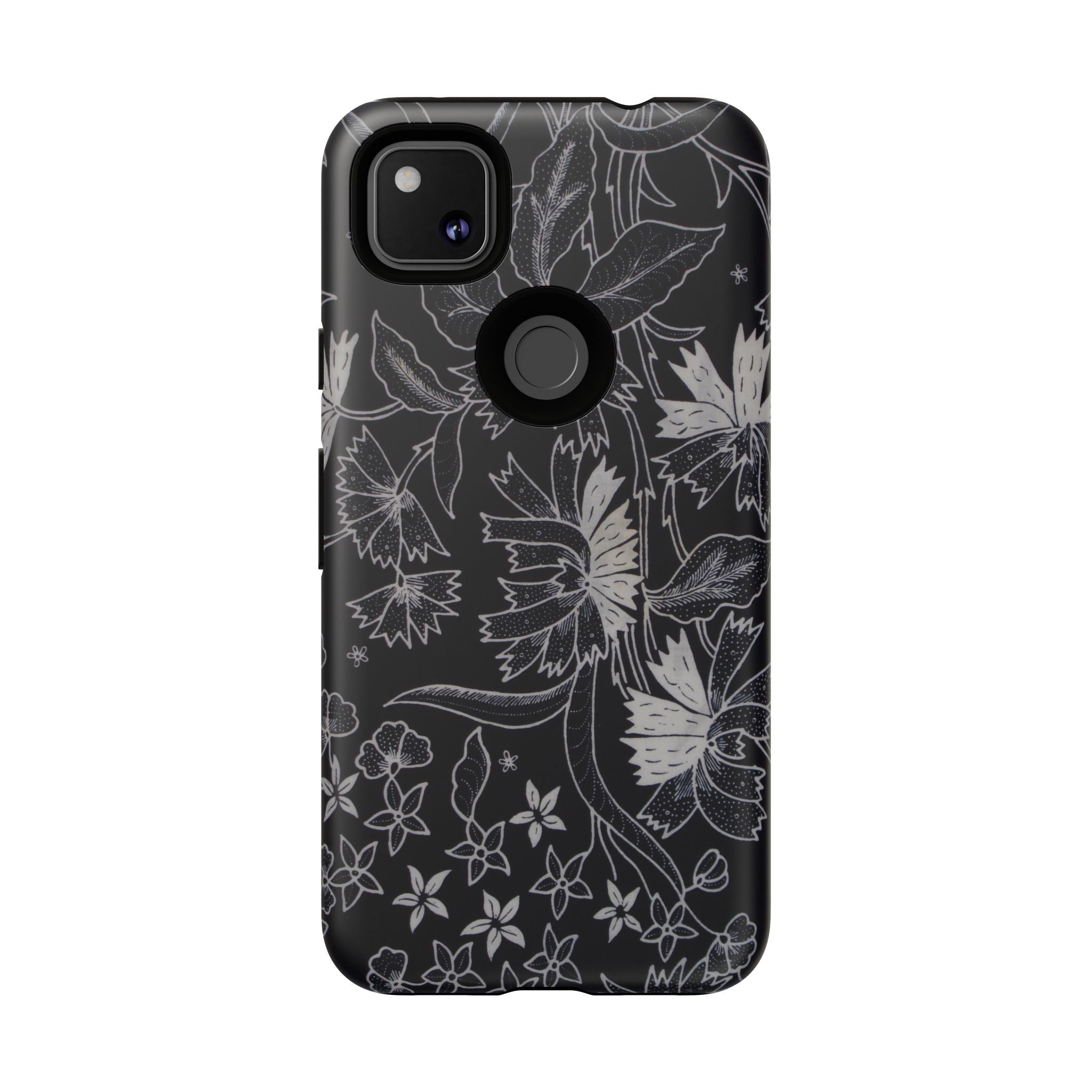 Floral Black Botanical Phone Cover