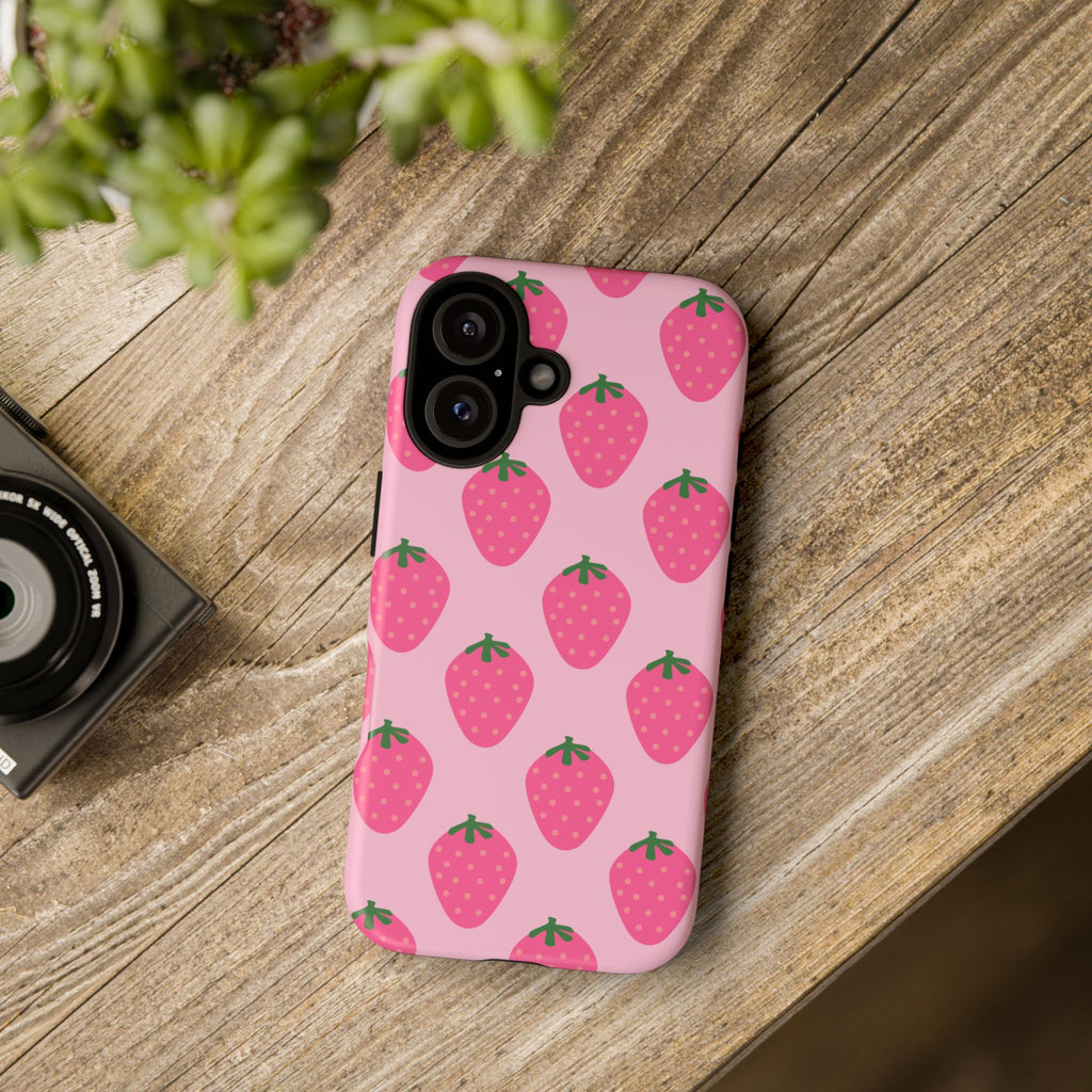 Pink Strawberry Phone Case