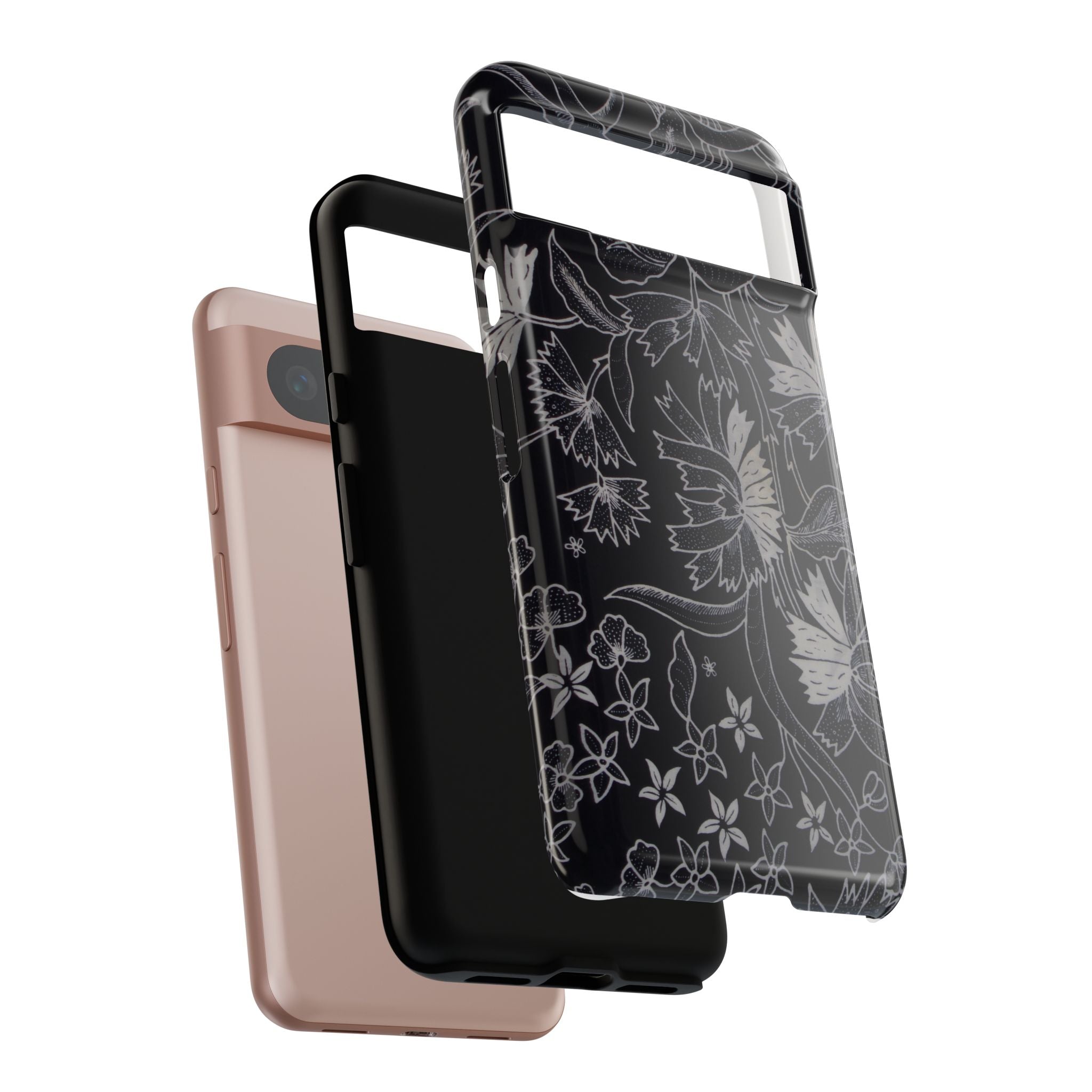 Floral Black Botanical Phone Cover