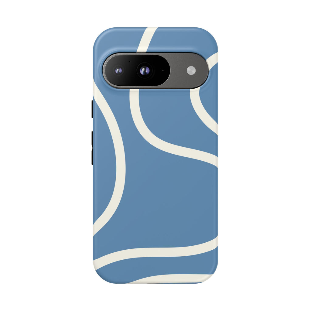 Blue Wavy Abstract Phone Case