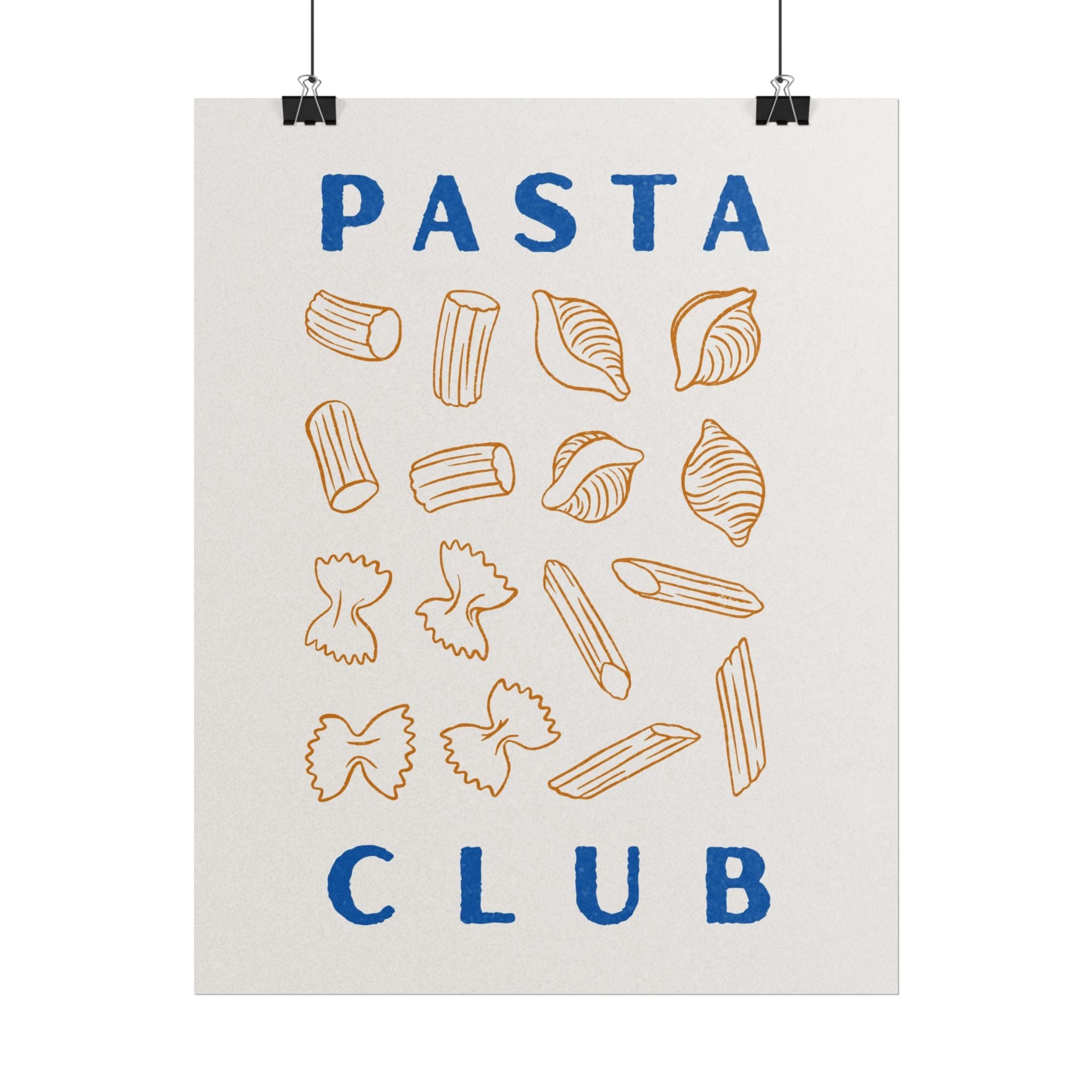 Pasta Club Rolled Poster