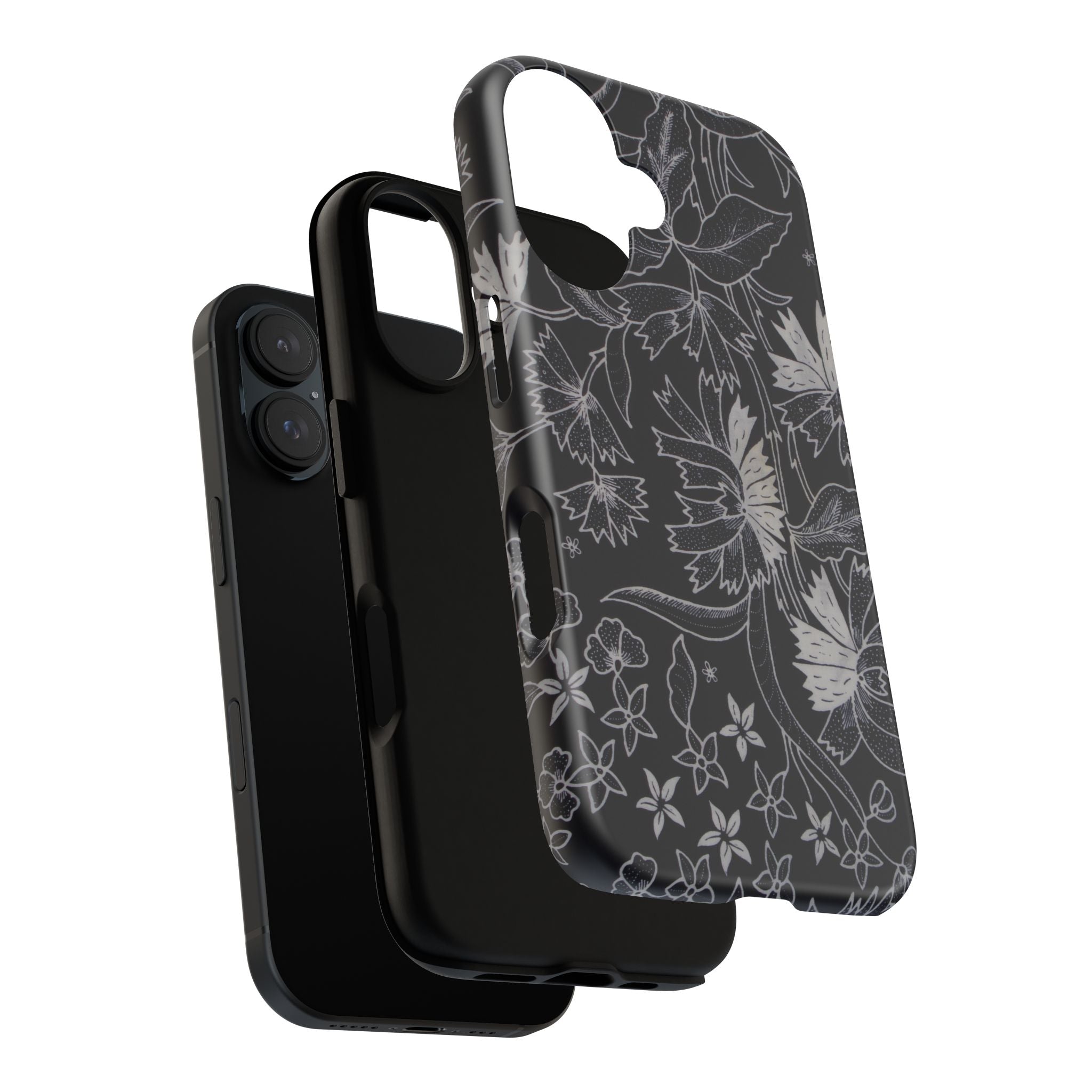 Floral Black Botanical Phone Cover