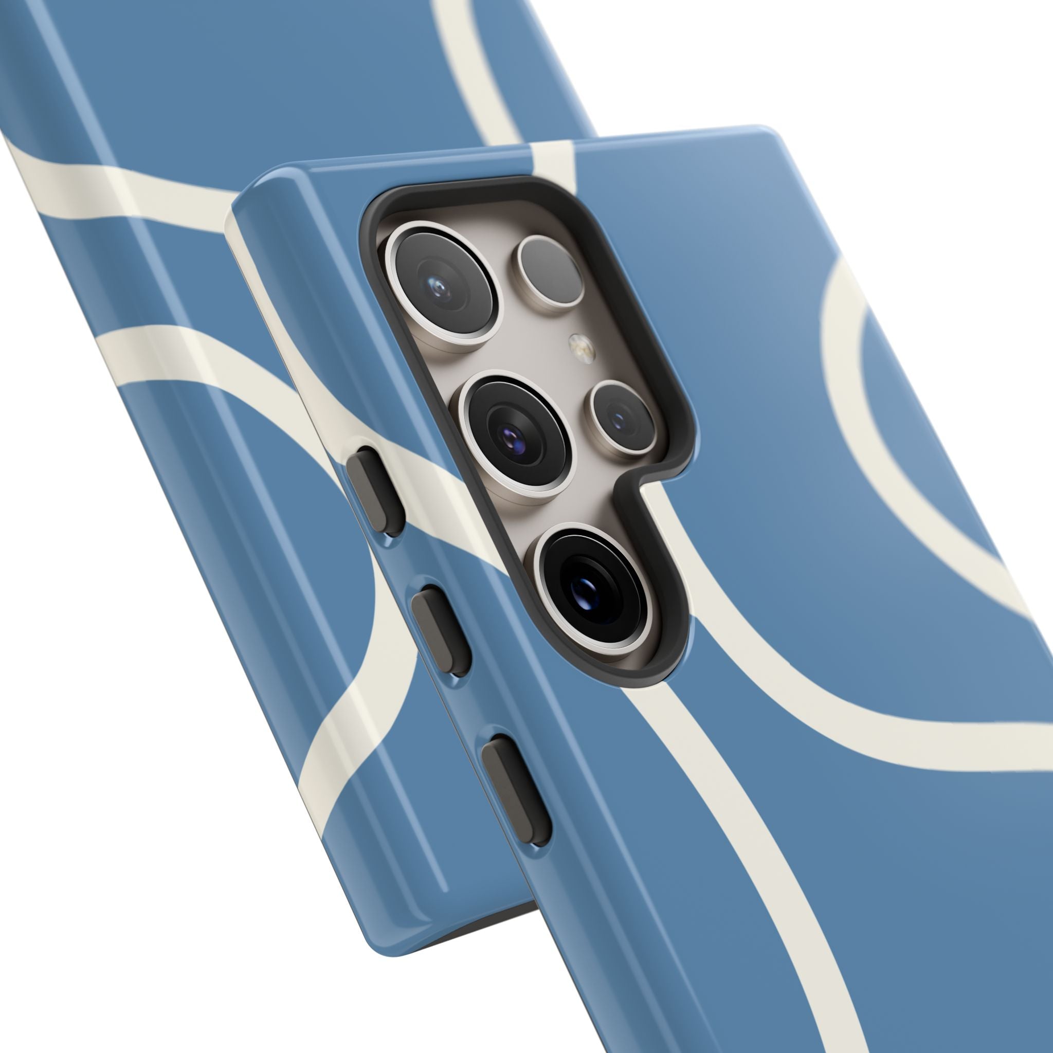 Blue Wavy Abstract Phone Case