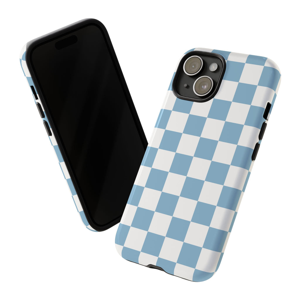 Blue Checkerboard Tough Phone Case