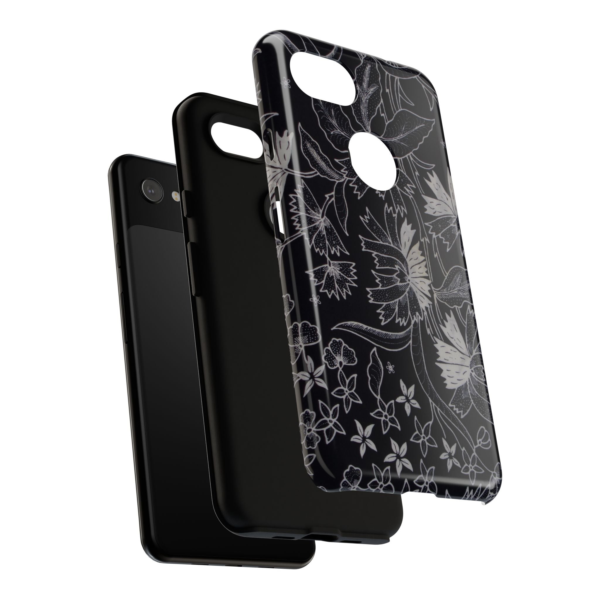 Floral Black Botanical Phone Cover