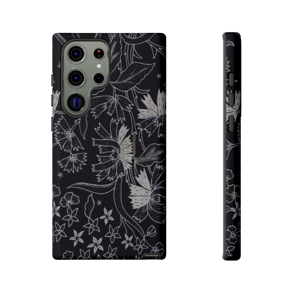 Floral Black Botanical Phone Cover