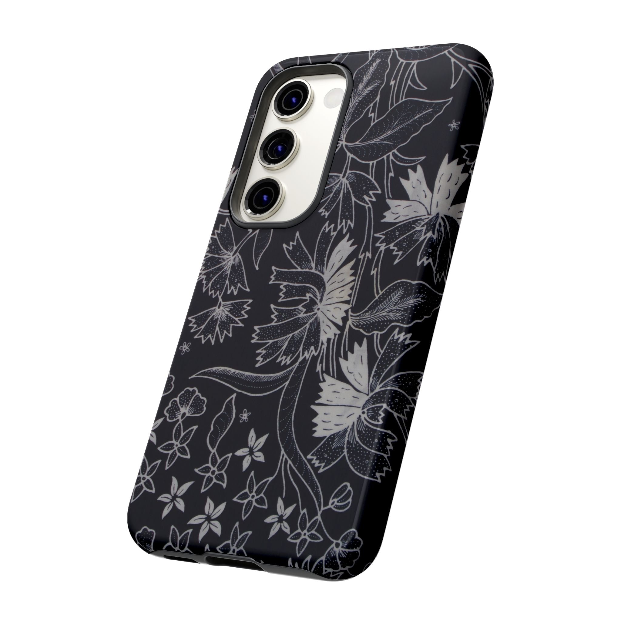 Floral Black Botanical Phone Cover