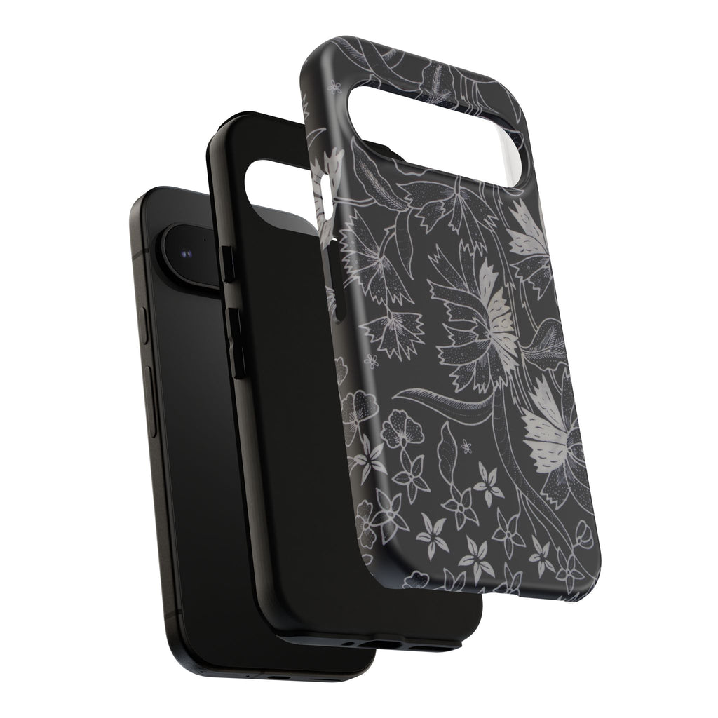 Floral Black Botanical Phone Cover