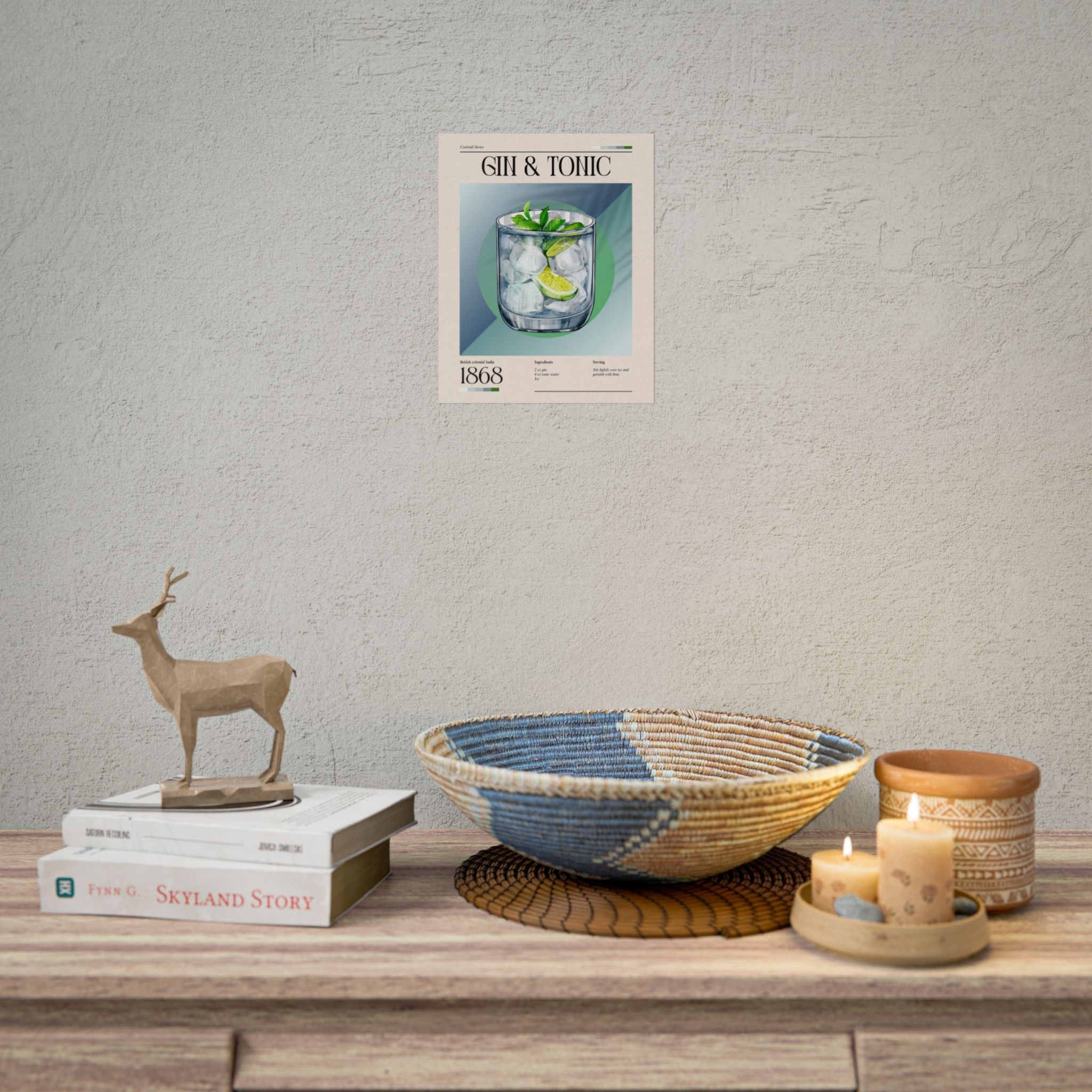 Gin & Tonic Cocktail Poster