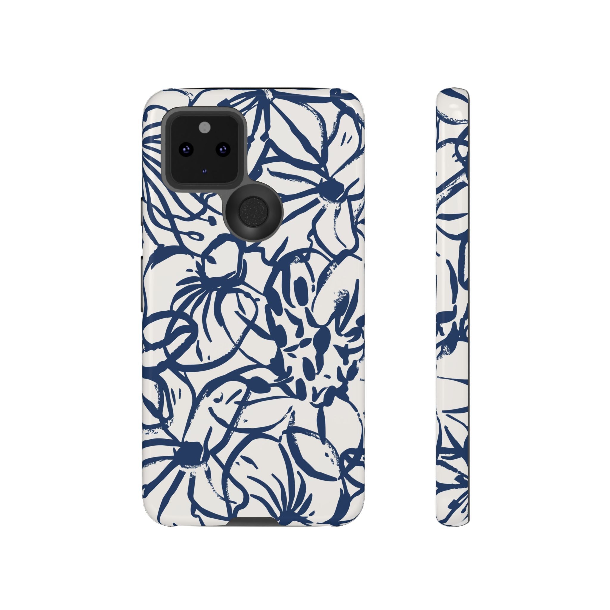 Navy Floral Phone Case