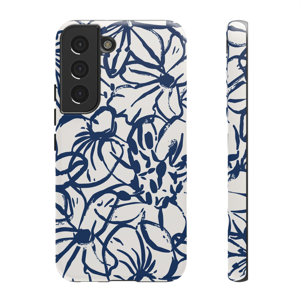 Navy Floral Phone Case