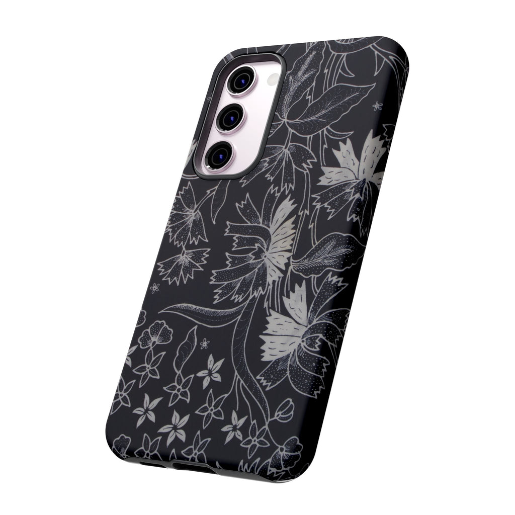 Floral Black Botanical Phone Cover