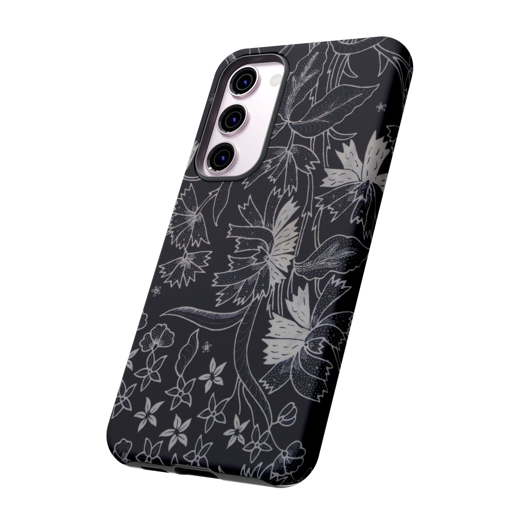 Floral Black Botanical Phone Cover