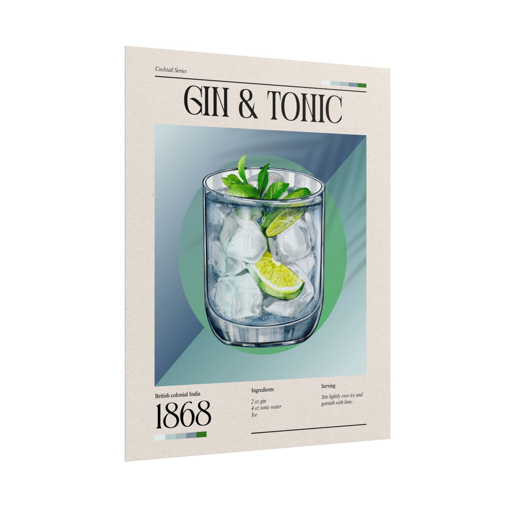 Gin & Tonic Cocktail Poster