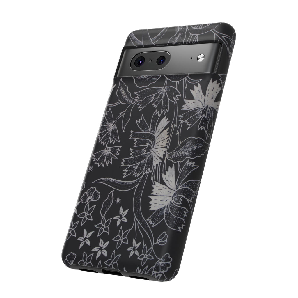 Floral Black Botanical Phone Cover