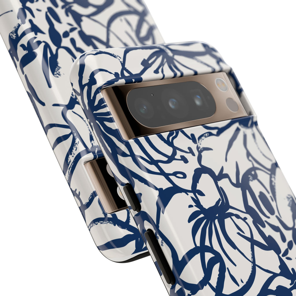 Navy Floral Phone Case