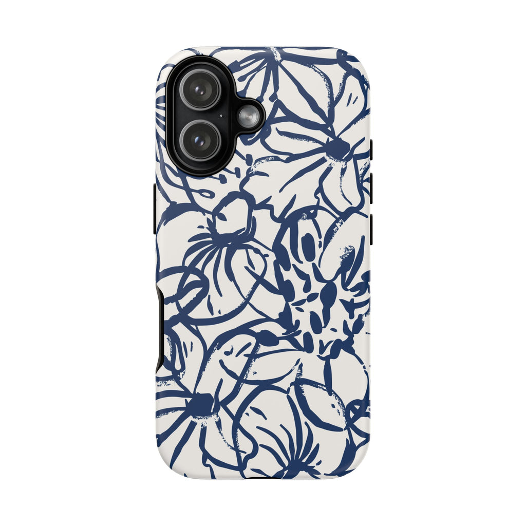 Navy Floral Phone Case