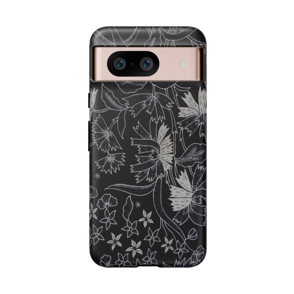 Floral Black Botanical Phone Cover