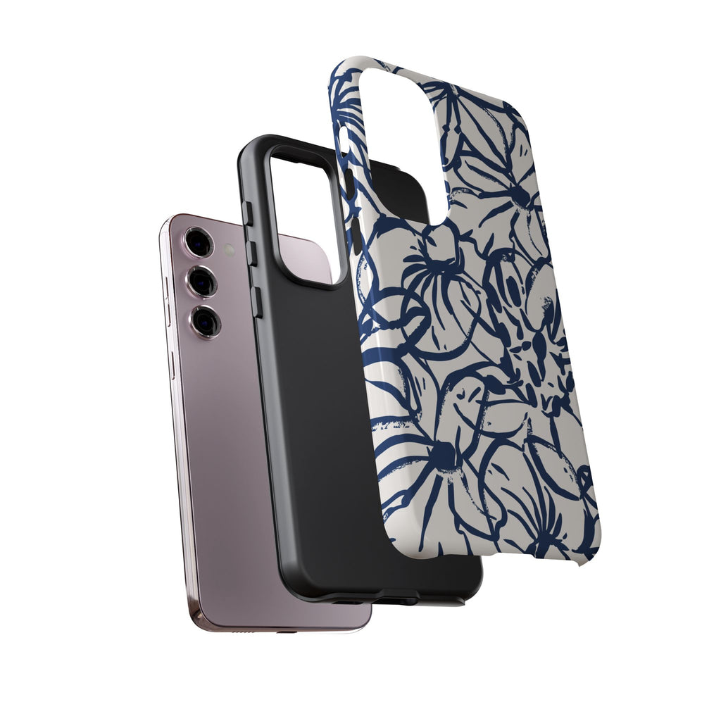 Navy Floral Phone Case