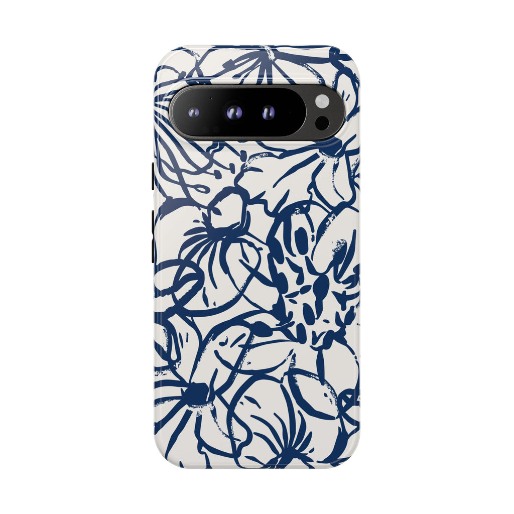 Navy Floral Phone Case