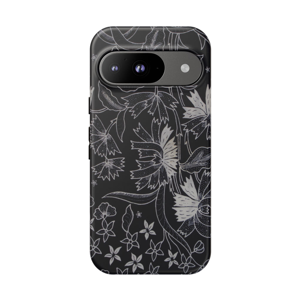 Floral Black Botanical Phone Cover