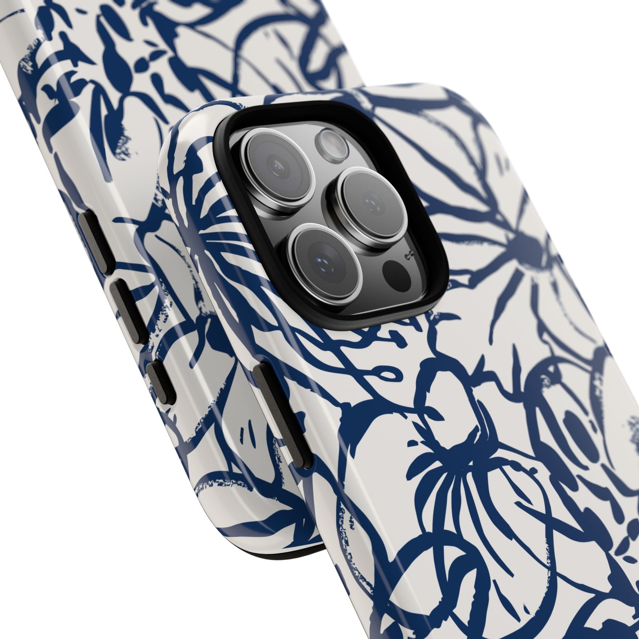 Navy Floral Phone Case
