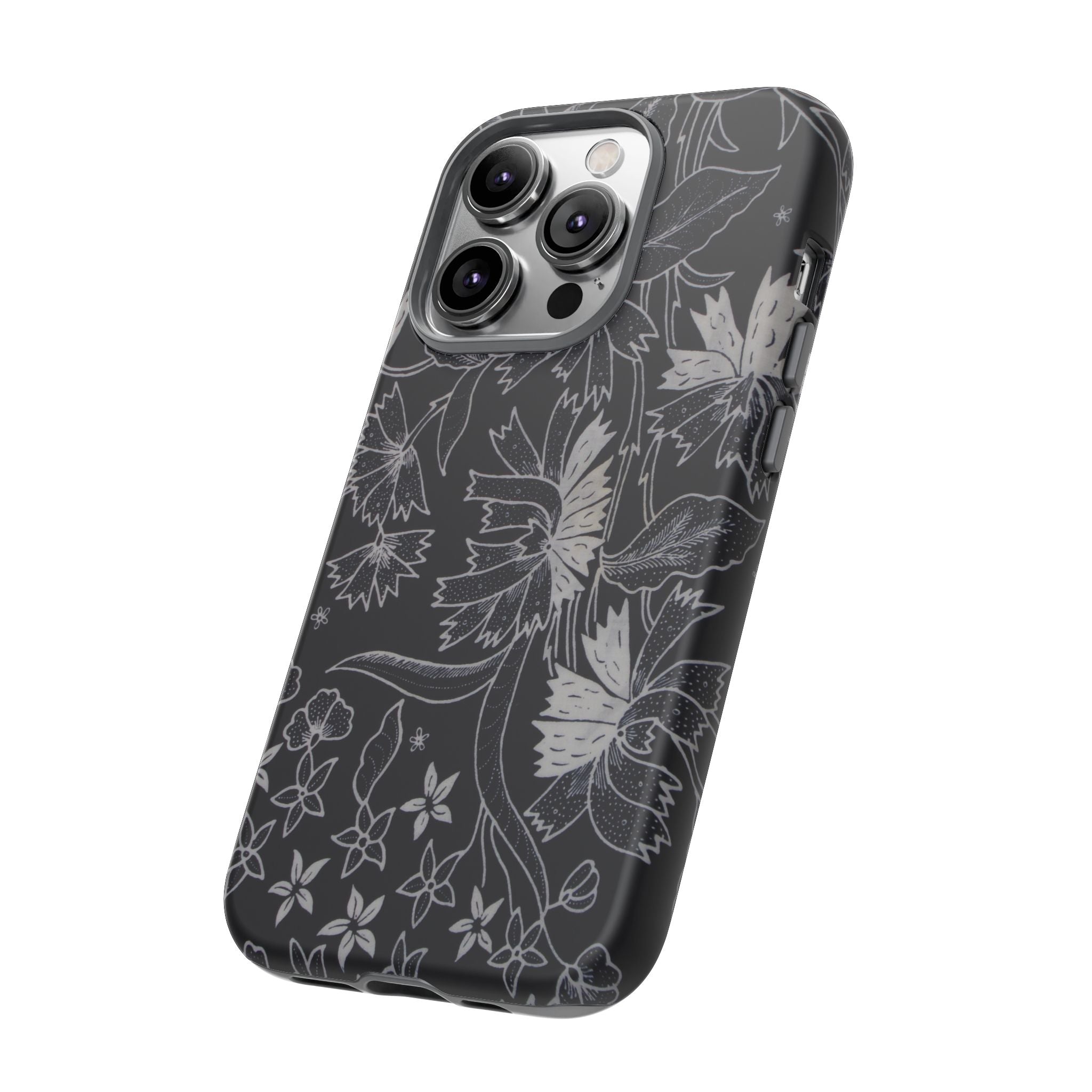 Floral Black Botanical Phone Cover