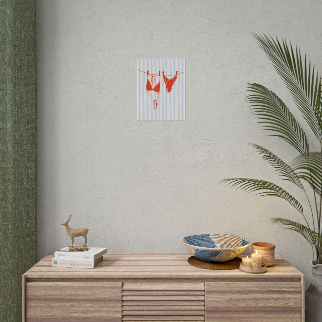Red Bikini Wall Art  - Rolled Posters