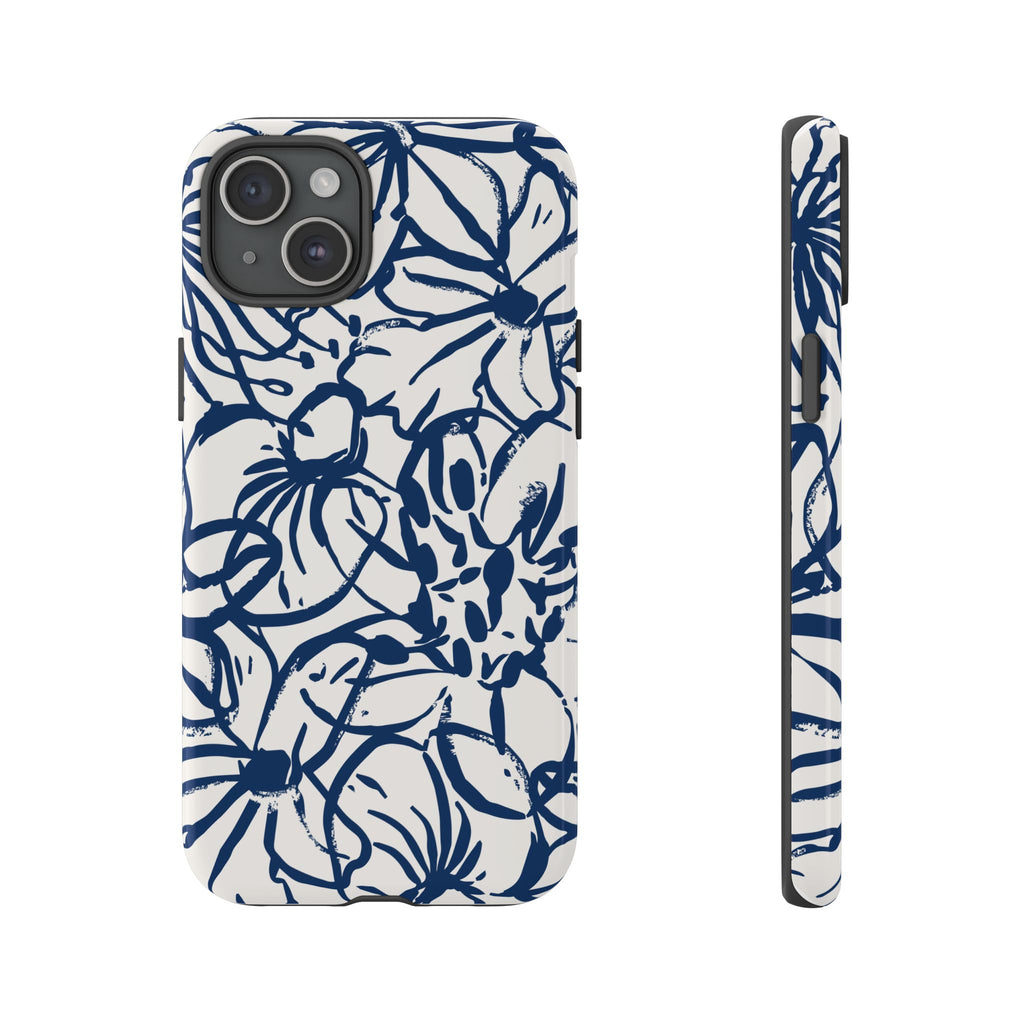 Navy Floral Phone Case