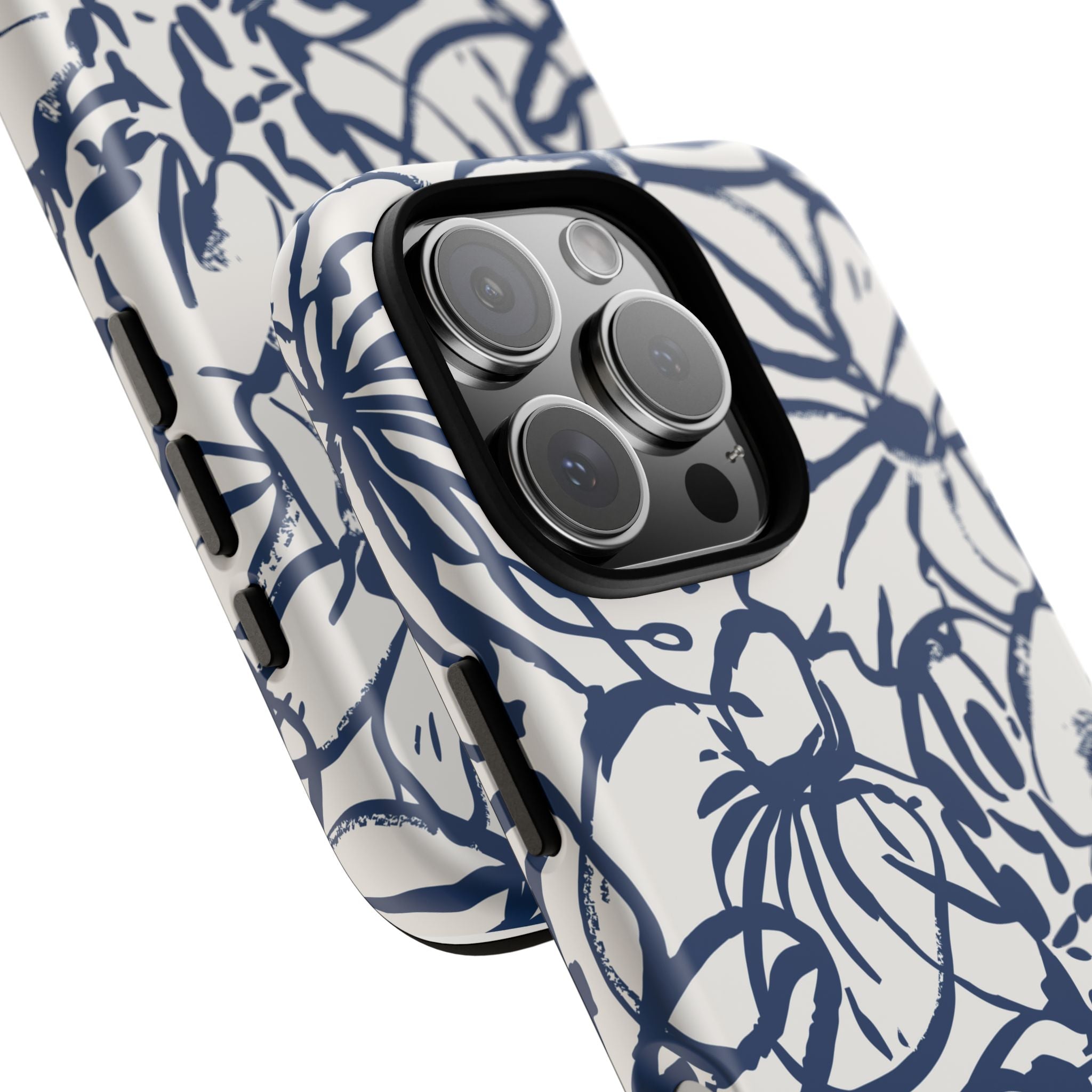 Navy Floral Phone Case