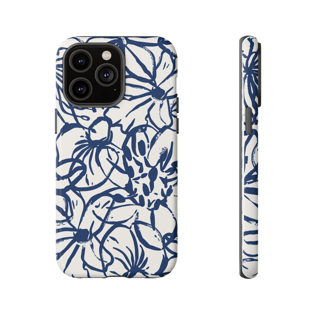 Navy Floral Phone Case