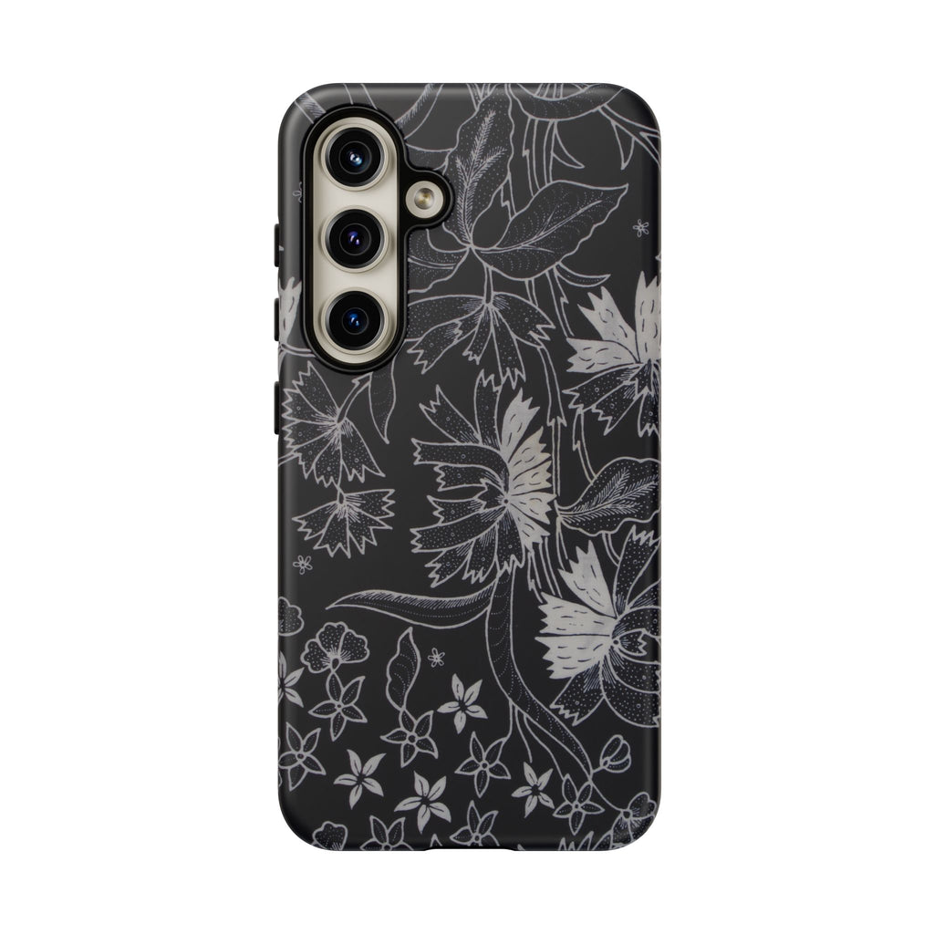 Floral Black Botanical Phone Cover