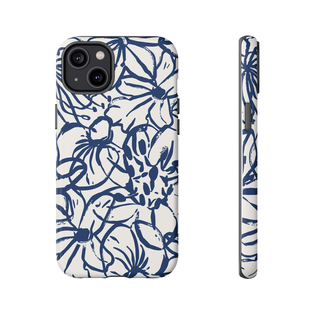 Navy Floral Phone Case