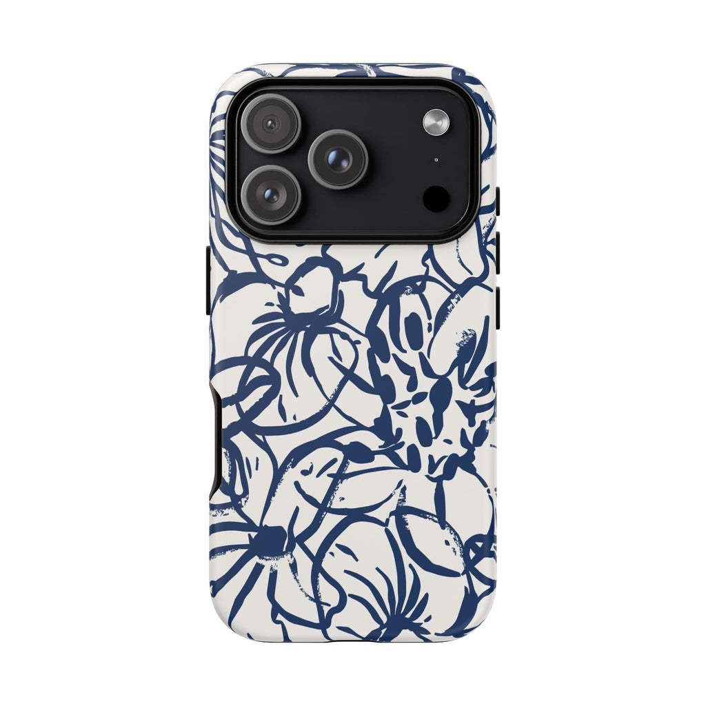Navy Floral Phone Case