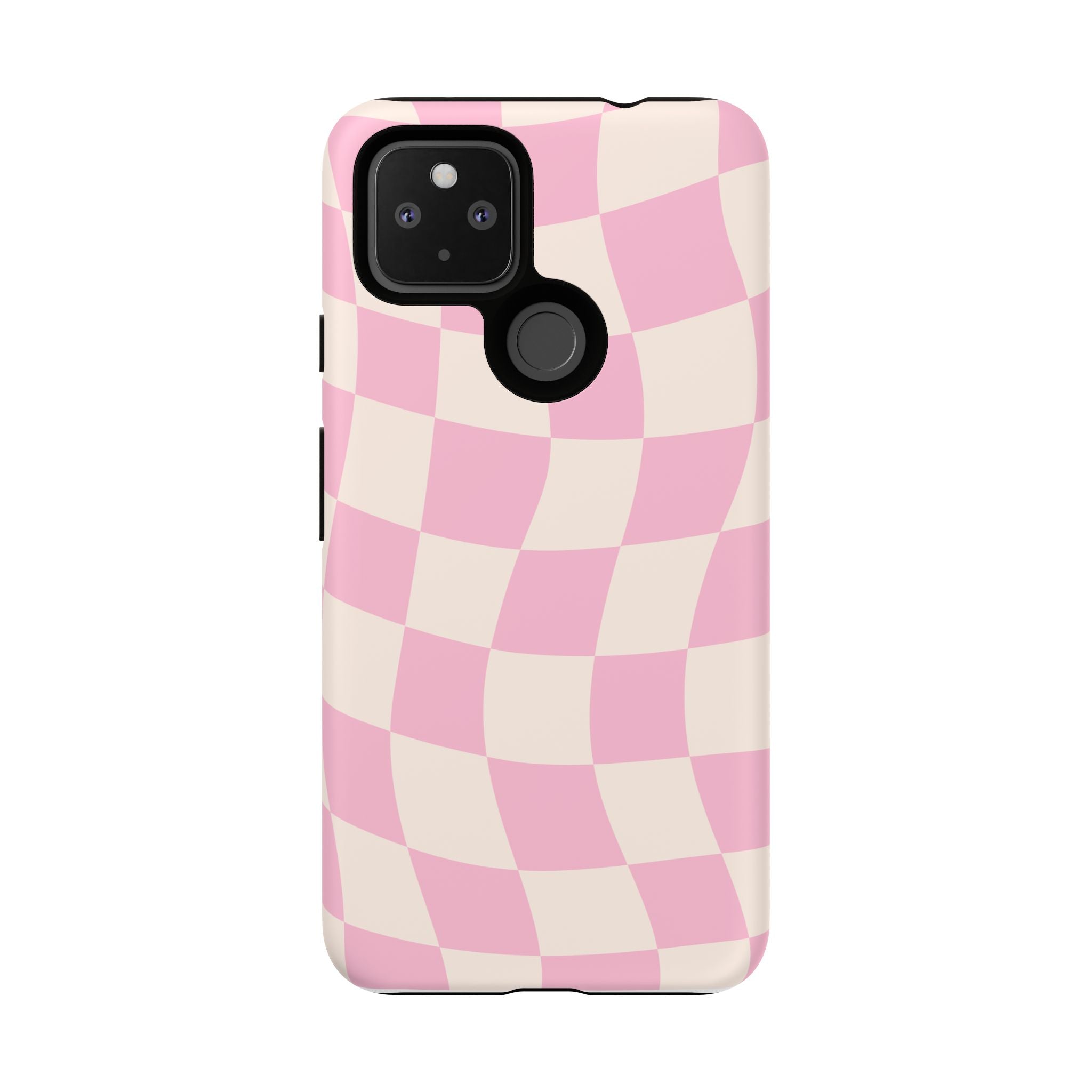 Pink Wavy Checker Tough Phone Case