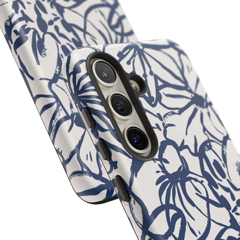 Navy Floral Phone Case