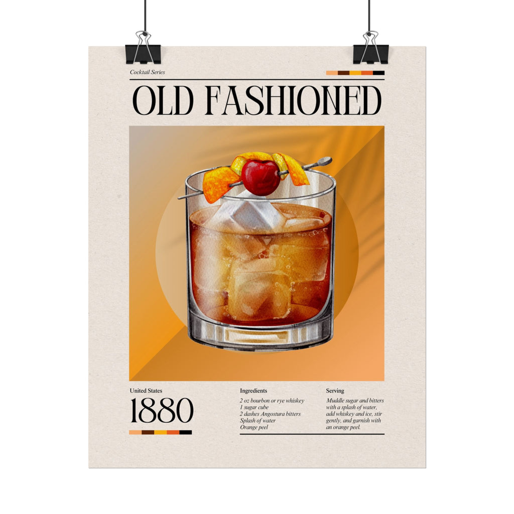Old Fashioned Cocktail Poster