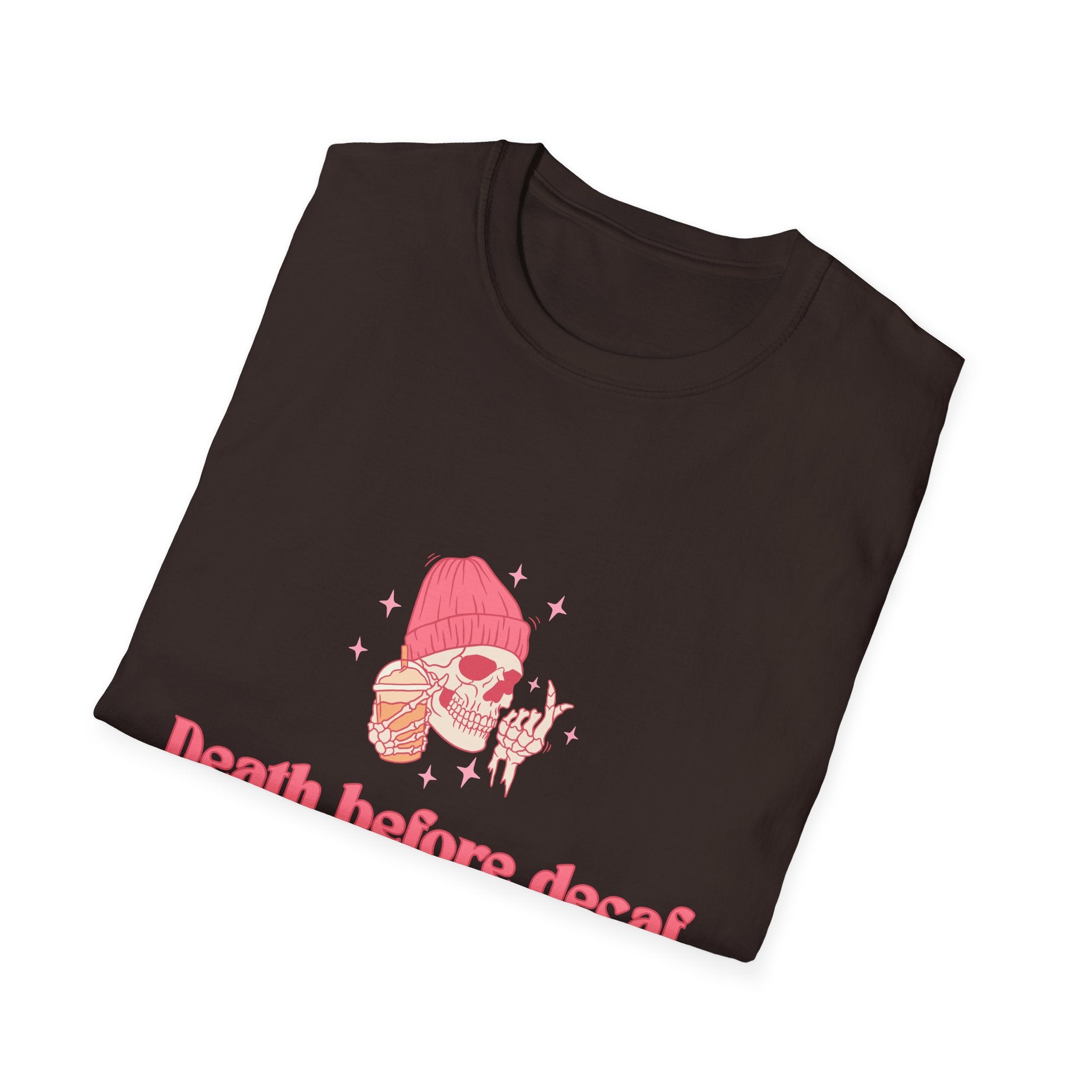 Death Before Decaf Graphic T-Shirt