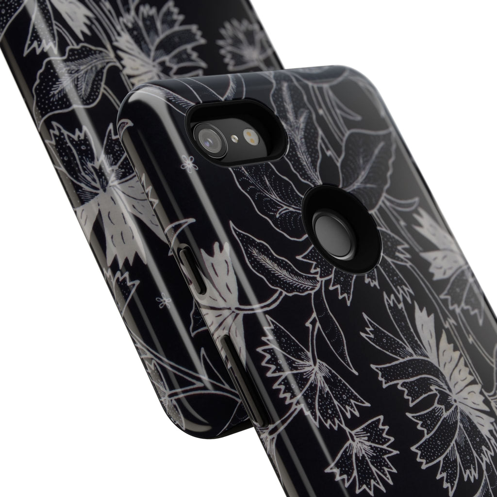 Floral Black Botanical Phone Cover