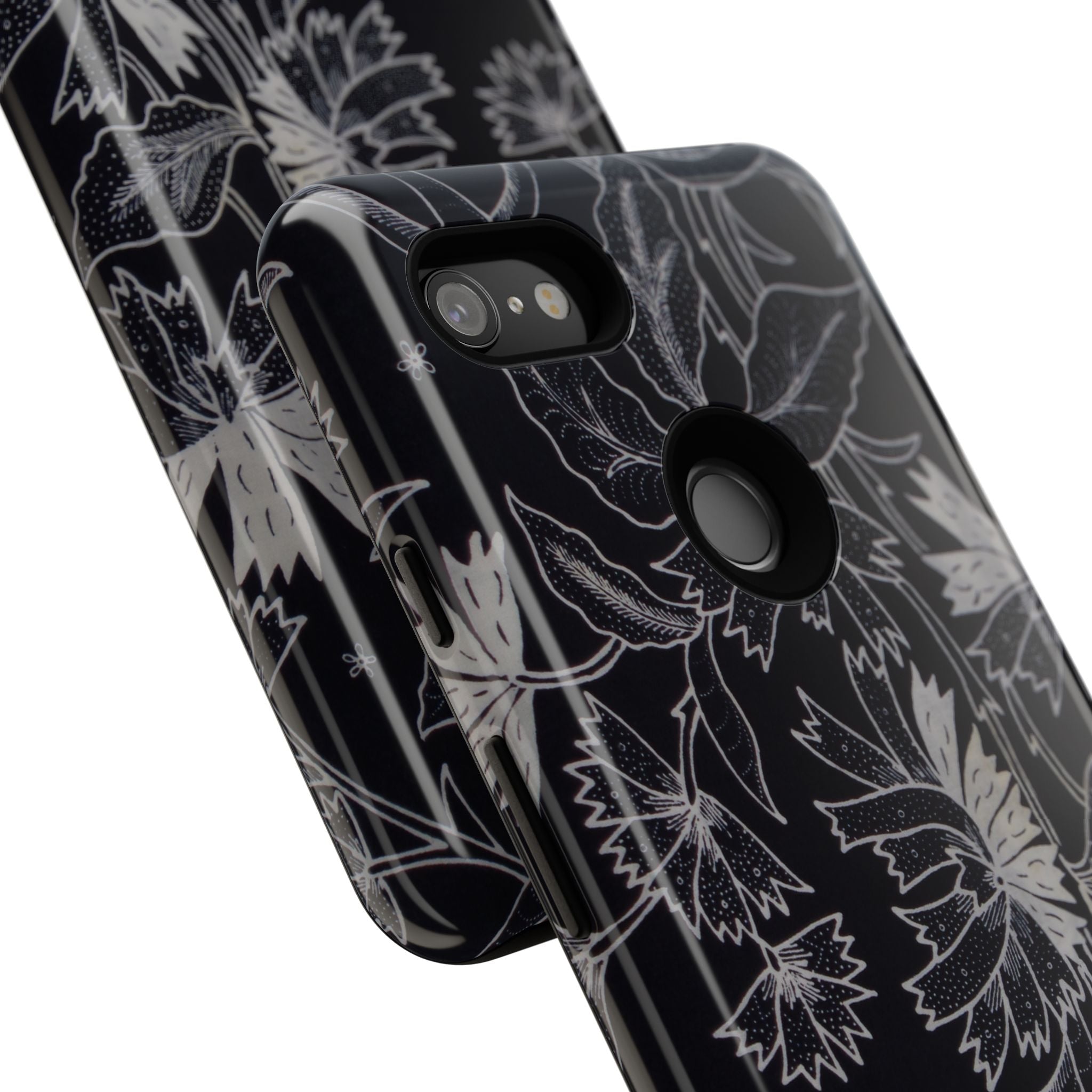 Floral Black Botanical Phone Cover