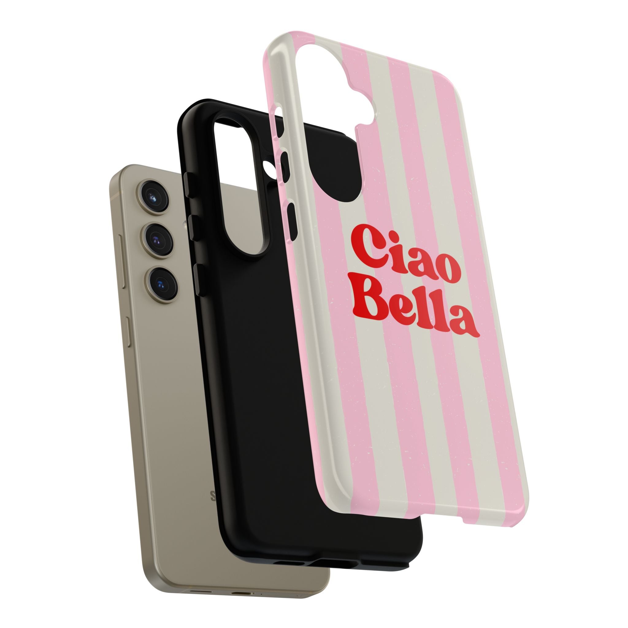 Pink Stripe Ciao Bella Phone Case