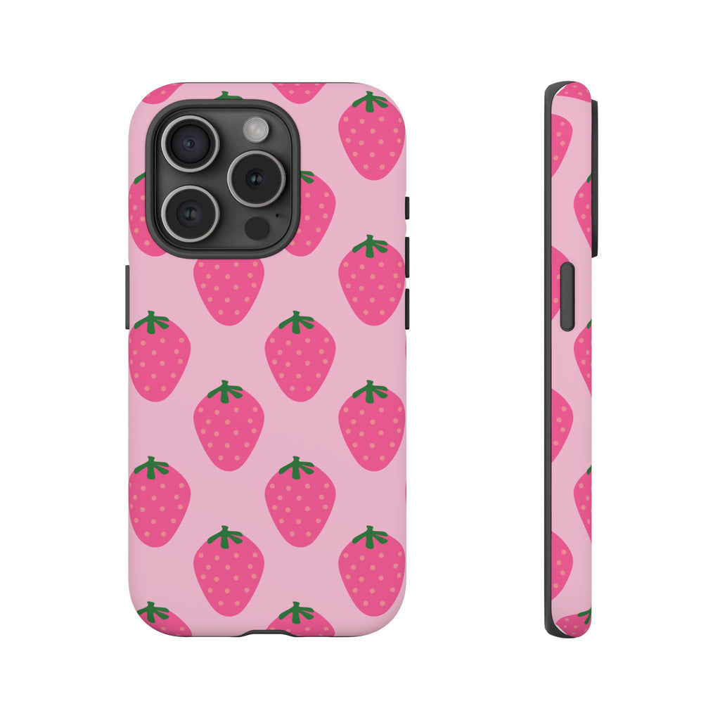Pink Strawberry Phone Case