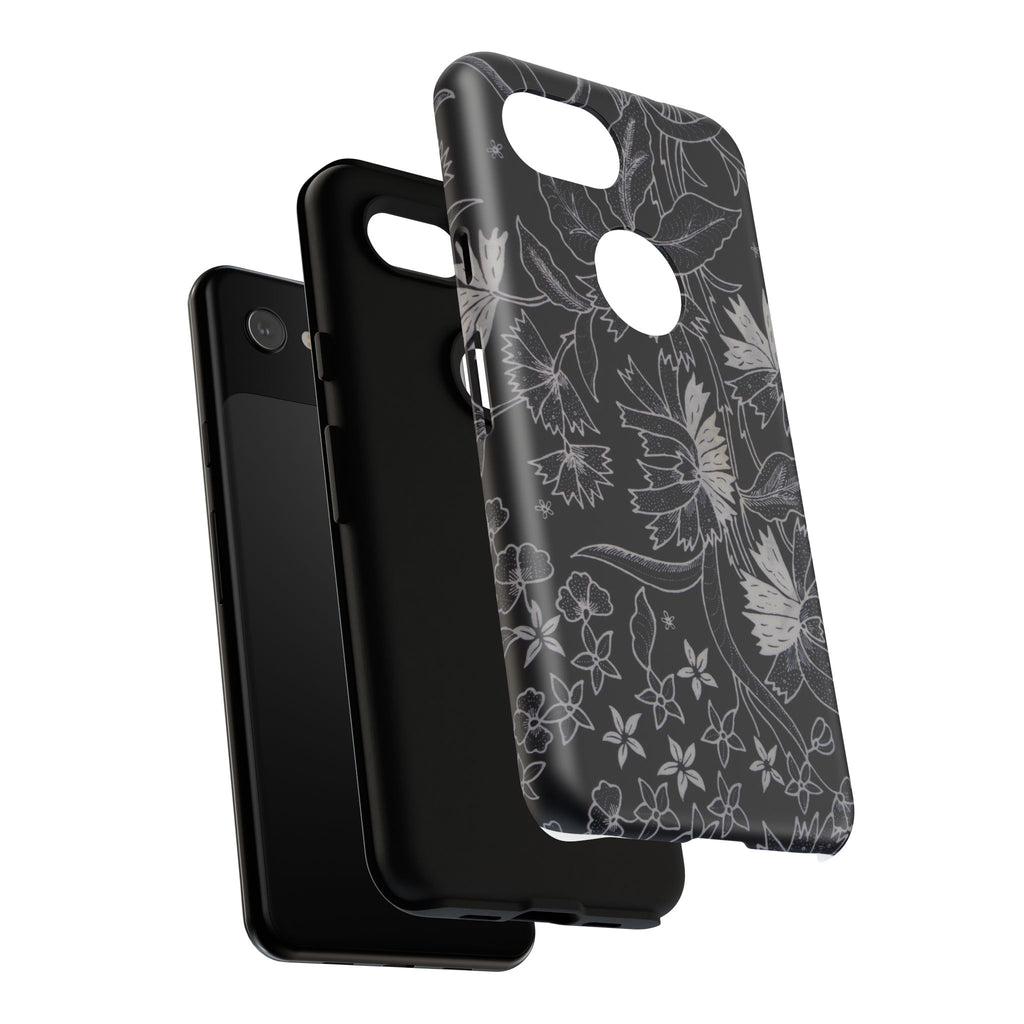 Floral Black Botanical Phone Cover
